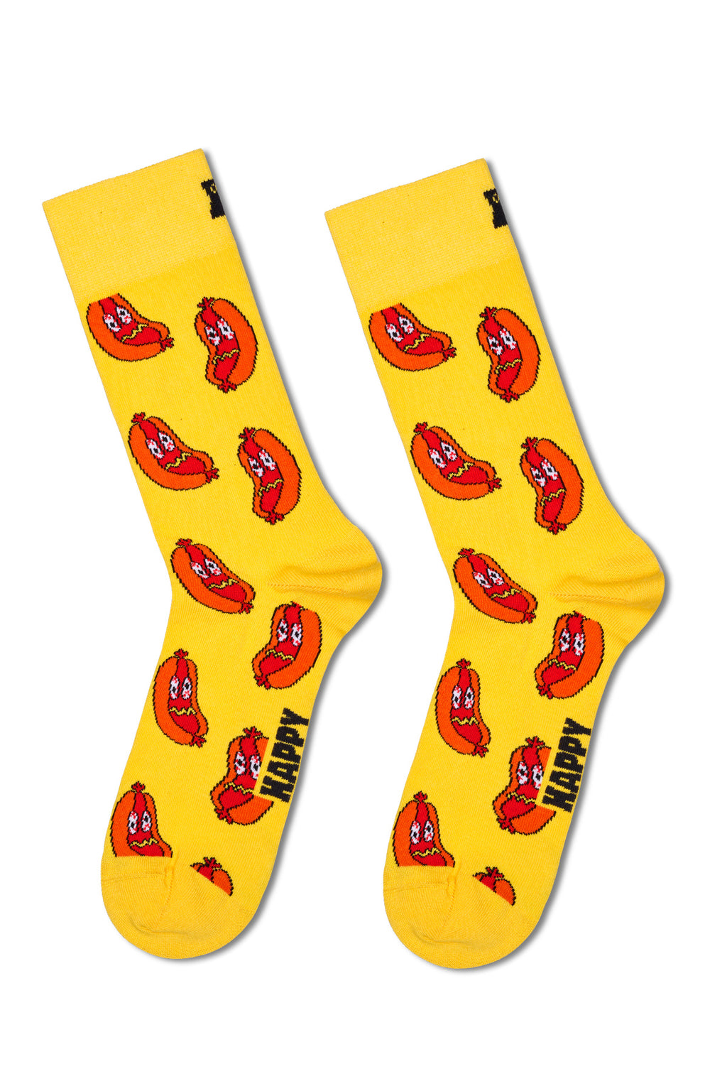 Happy Socks Erkek Sarı Desenli Pamuklu Çorap