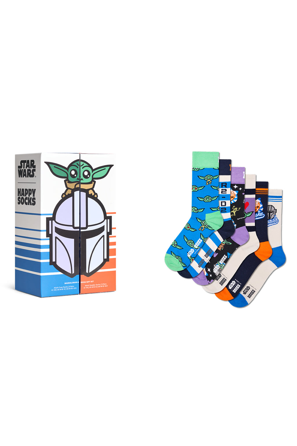 Happy Socks Erkek Çok Renkli Star Wars Mandalorian Temalı 6'lı Çorap Seti