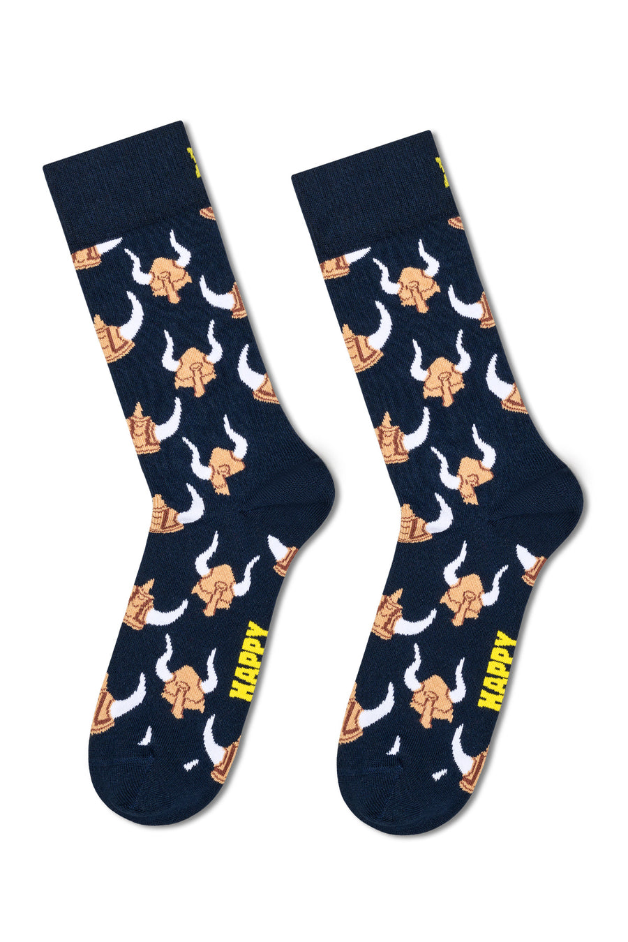Happy Socks Erkek Lacivert Desenli Pamuklu Çorap P007255 | Derimod