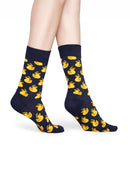 Happy Socks Erkek Lacivert Ördek Desenli Pamuklu Çorap | Derimod