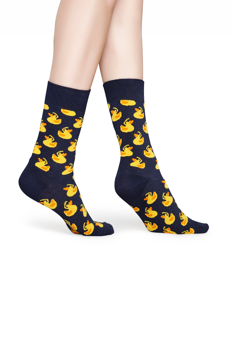 Happy Socks Erkek Lacivert Ördek Desenli Pamuklu Çorap