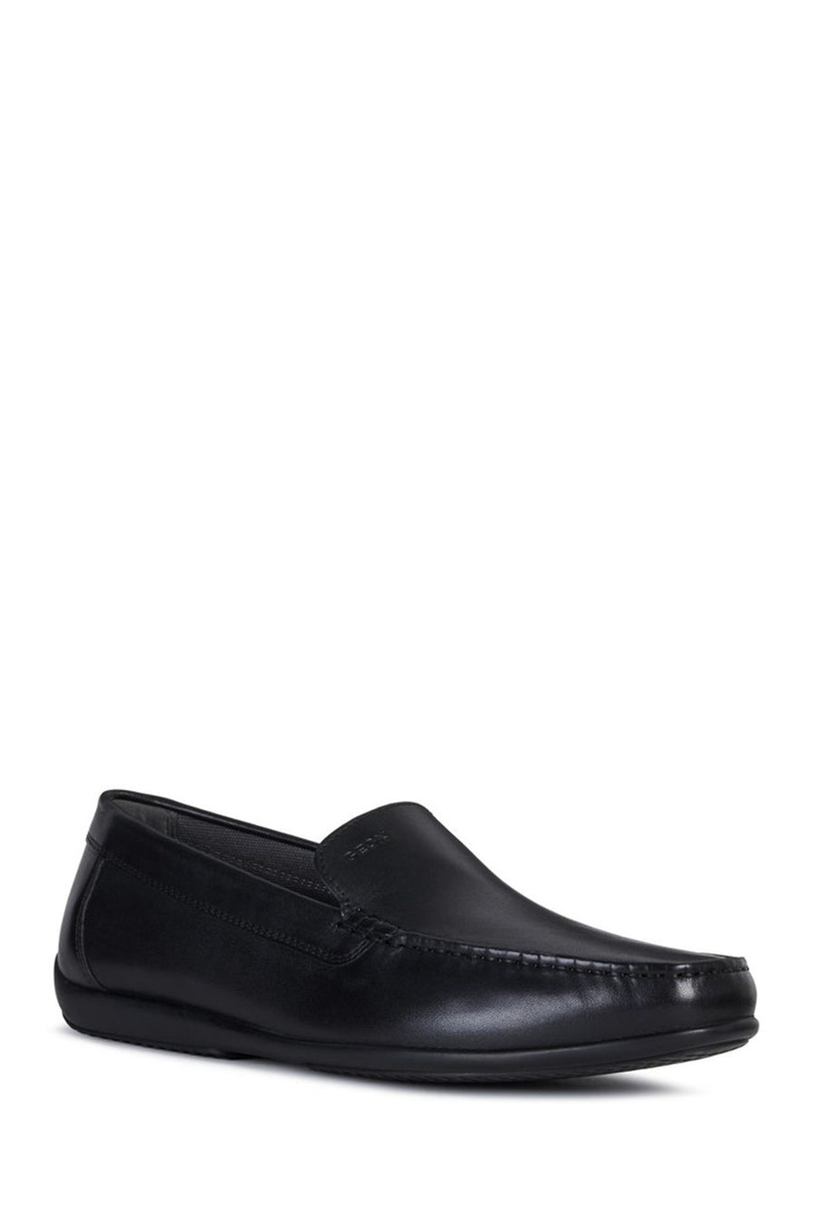 Geox Men's Black Ascanio Leather Casual Loafer