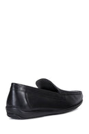 Geox Men's Black Ascanio Leather Casual Loafer | Derimod