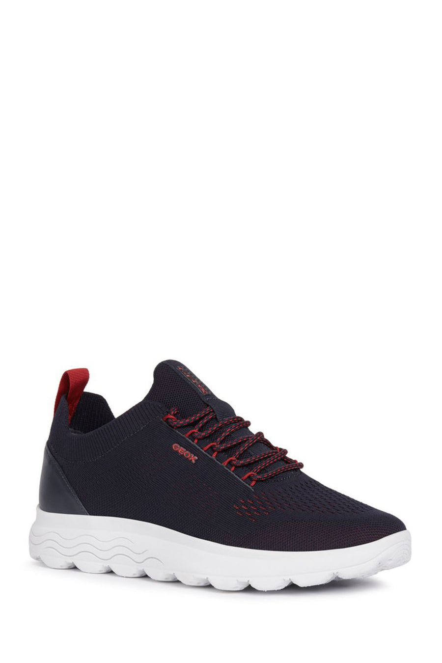 Geox Men's Navy Blue Spherica Lace Up Fabric Sneaker