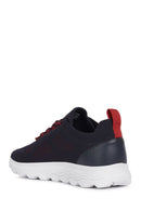 Geox Men's Navy Blue Spherica Lace Up Fabric Sneaker | Derimod