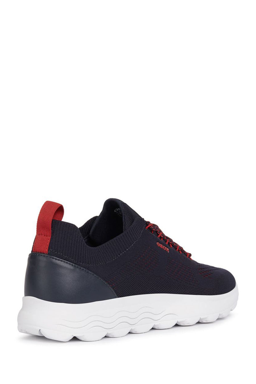 Geox Men's Navy Blue Spherica Lace Up Fabric Sneaker