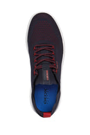 Geox Men's Navy Blue Spherica Lace Up Fabric Sneaker | Derimod