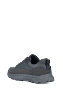 Geox Men's Grey Spherica Suede Leather Detailed Lace-Up Sneaker | Derimod