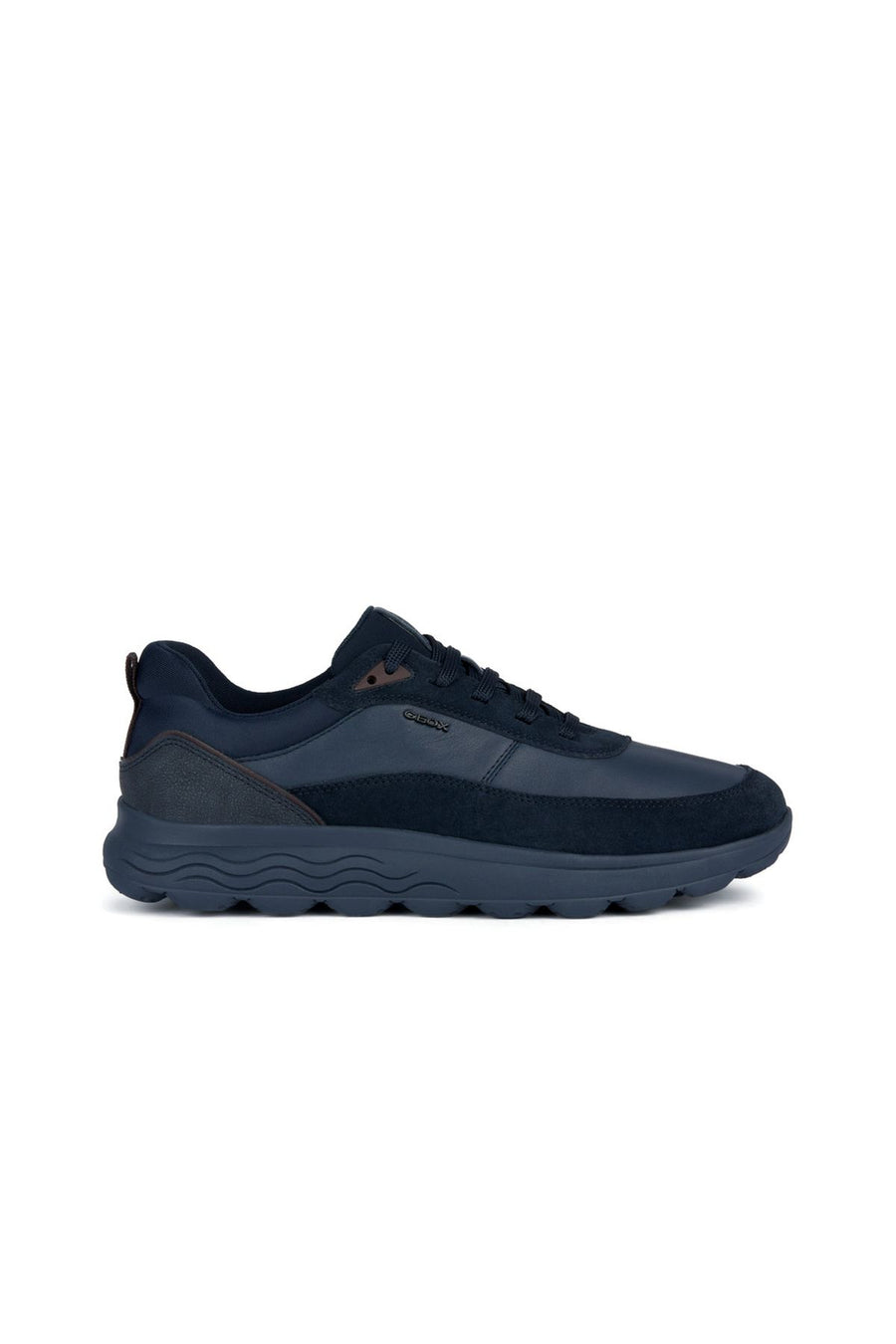 Geox Men's Navy Blue Spherica Suede Leather Detailed Lace Up Casual Sneaker U16BYE08522C4064 | Derimod