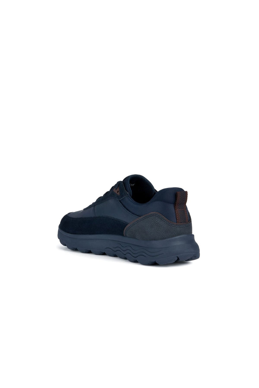 Geox Men's Navy Blue Spherica Suede Leather Detailed Lace Up Casual Sneaker
