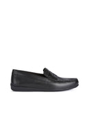 Geox Men's Black Ascanio Leather Casual Loafer | Derimod