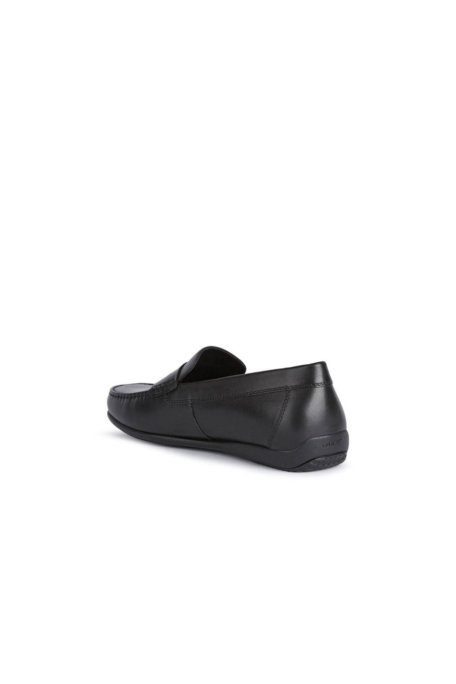 Geox Men's Black Ascanio Leather Casual Loafer