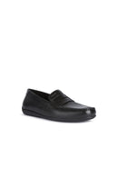 Geox Men's Black Ascanio Leather Casual Loafer | Derimod