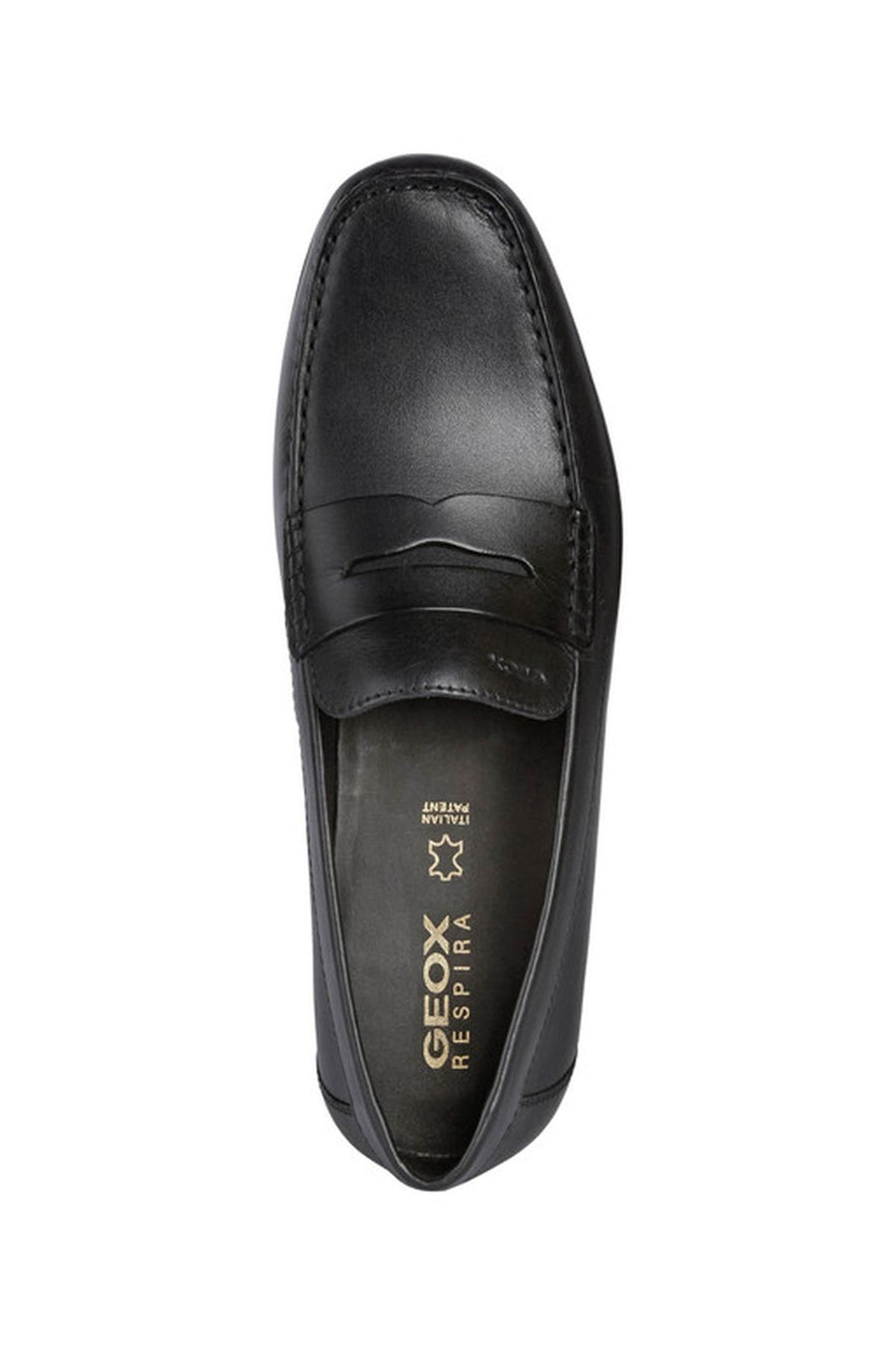 Geox Men's Black Ascanio Leather Casual Loafer
