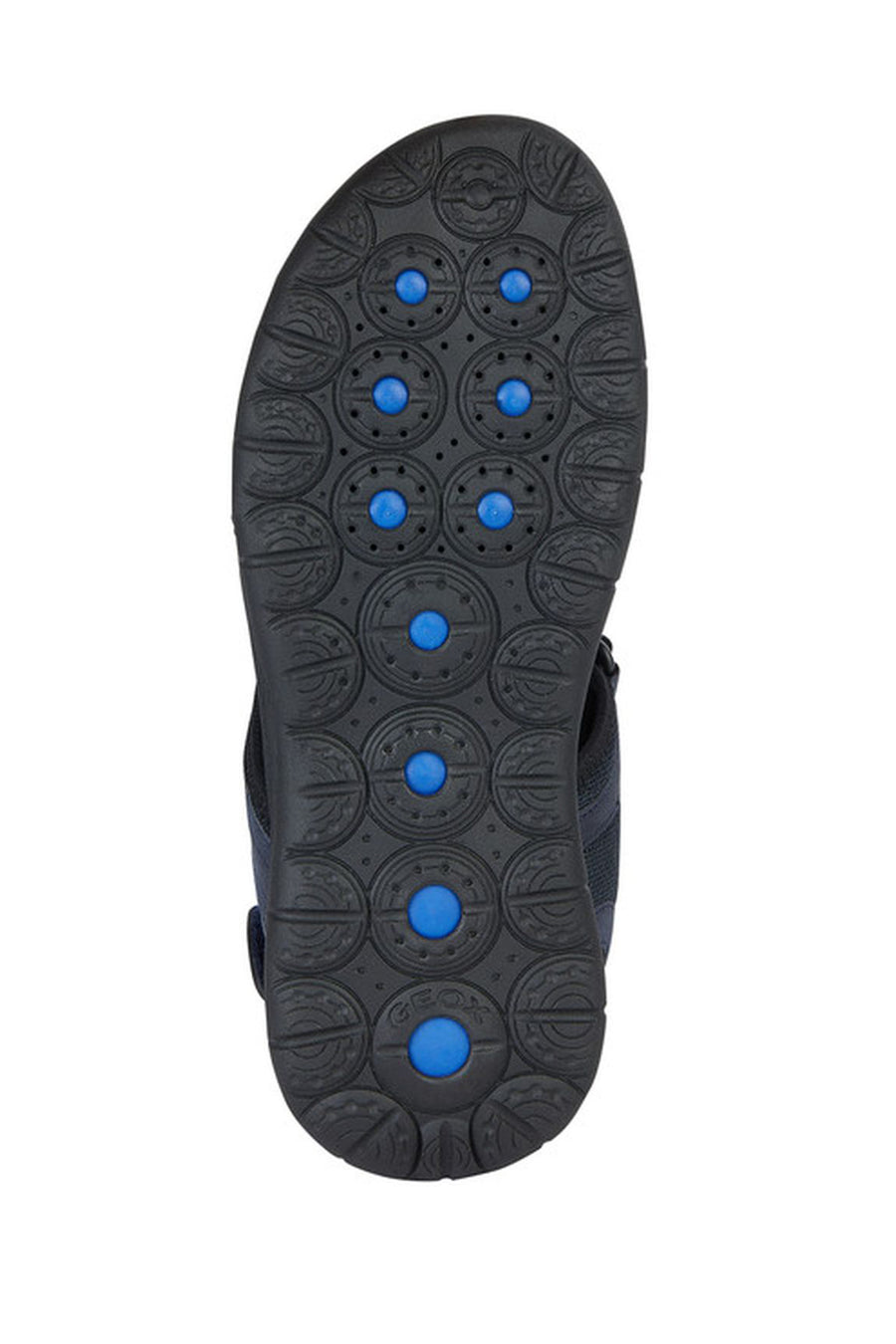 Geox Men's Navy Blue Spherica Ec5 Ankle Strap Suede Leather Sandals