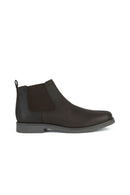 Geox Men's Brown Claudio Nubuck Leather Chelsea Boots | Derimod