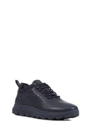 Geox Black Men's Leather U Spherica Sneaker | Derimod