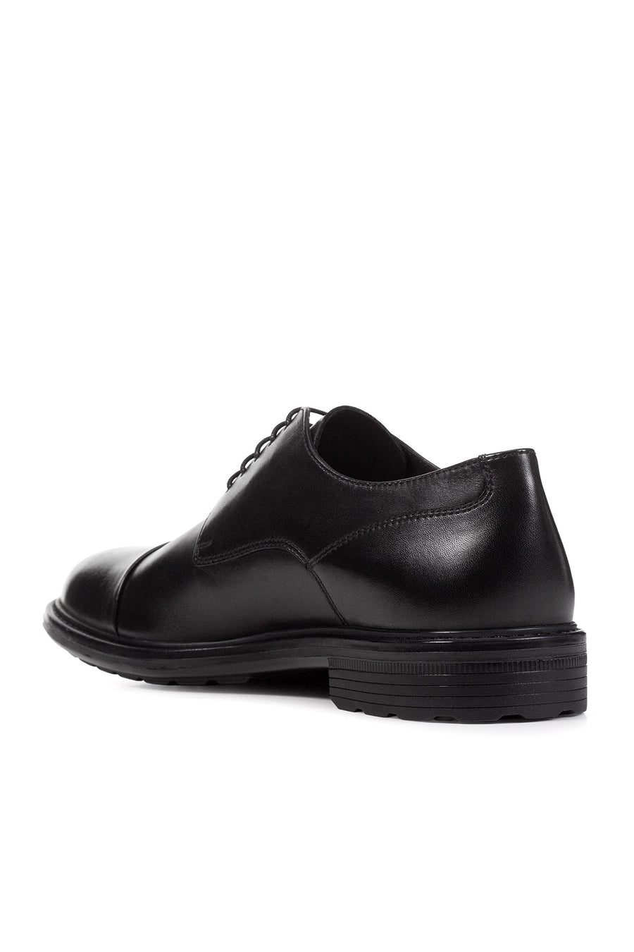 Geox Men's Black U Walk Pleasure Lace-Up Leather Casual Shoes