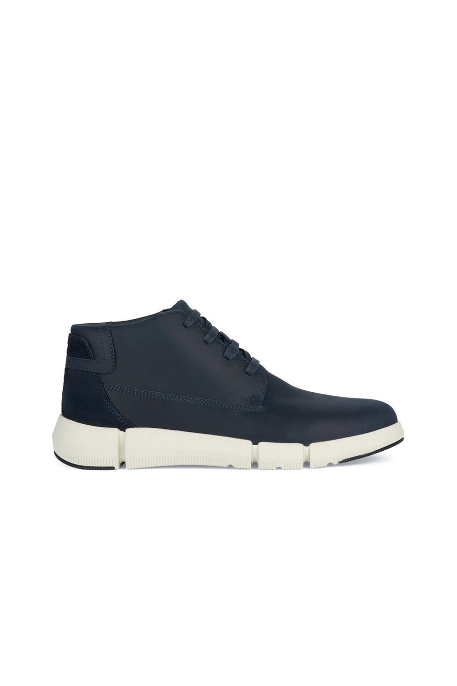 Geox Men's Navy Blue Adacter H Lace-up Leather Sneaker Boots U26F6A000FFC4002 | Derimod