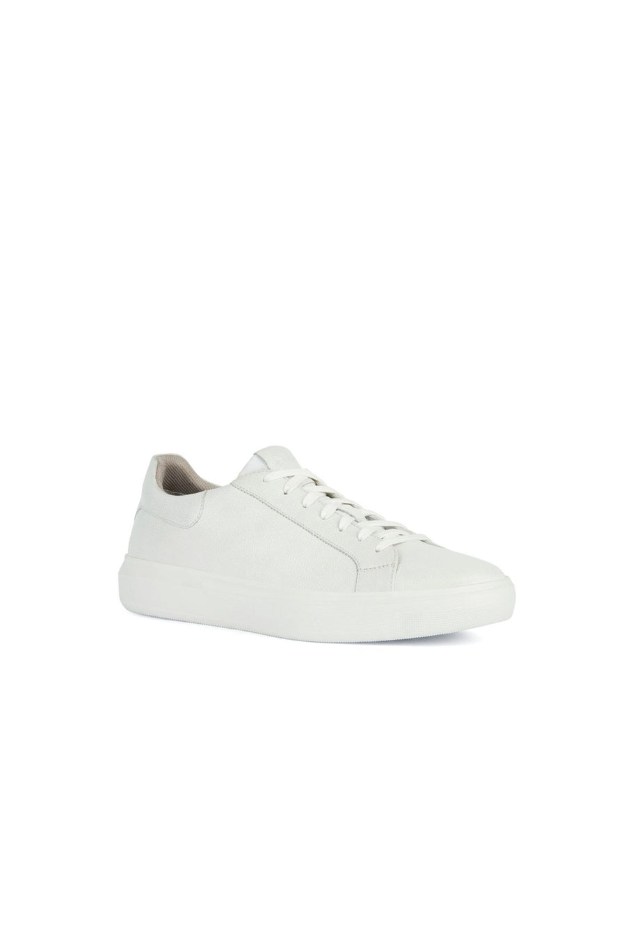 Geox Erkek Beyaz Deiven Bağcıklı Deri Casual Sneaker