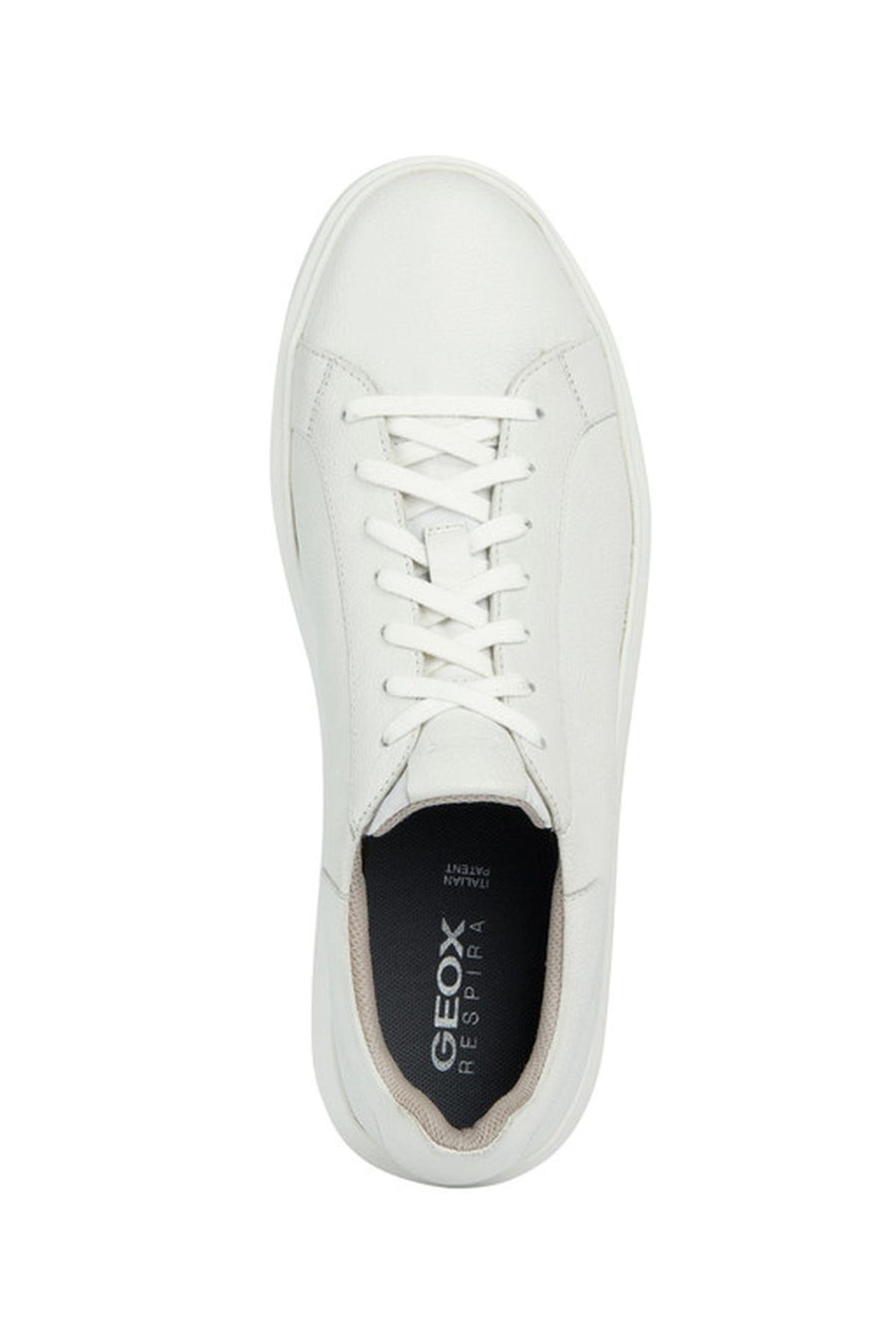 Geox Erkek Beyaz Deiven Bağcıklı Deri Casual Sneaker