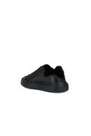 Geox Men's Black Deiven Lace-Up Leather Casual Sneaker | Derimod