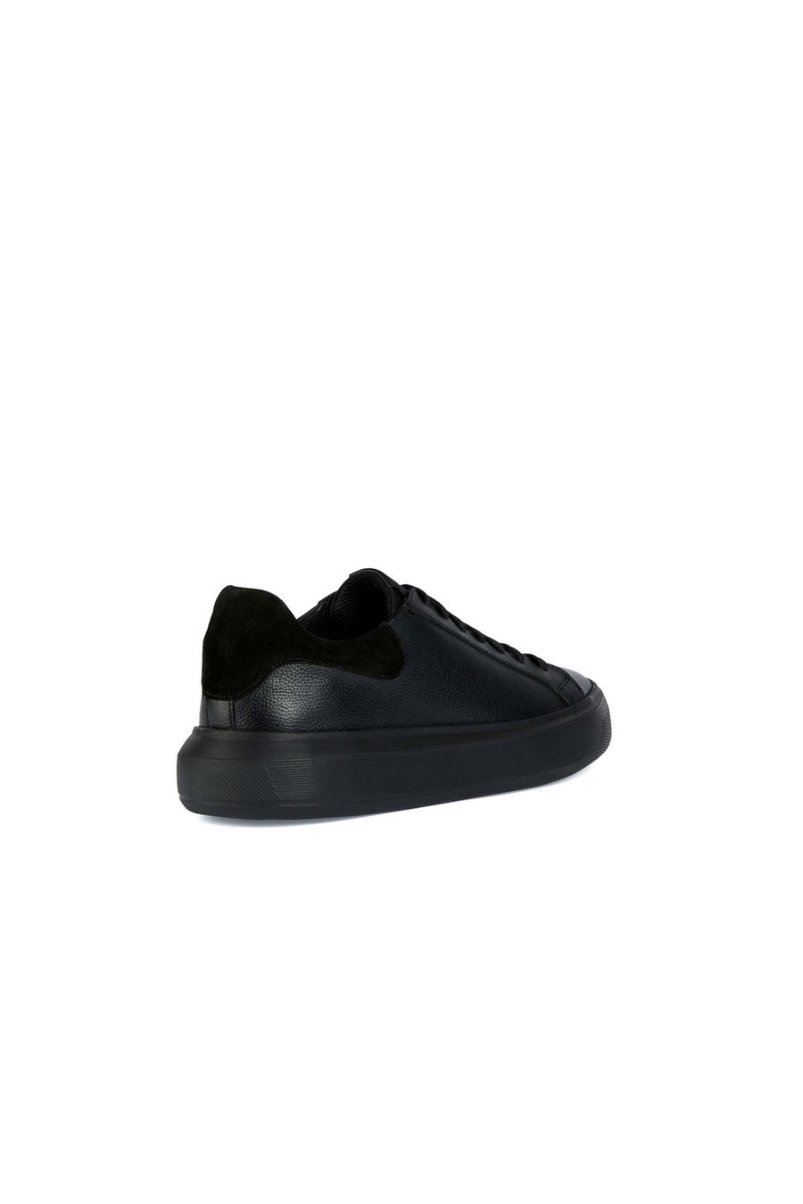 Geox Men's Black Deiven Lace-Up Leather Casual Sneaker