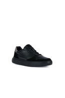 Geox Erkek Siyah Deiven Bağcıklı Deri Sneaker | Derimod