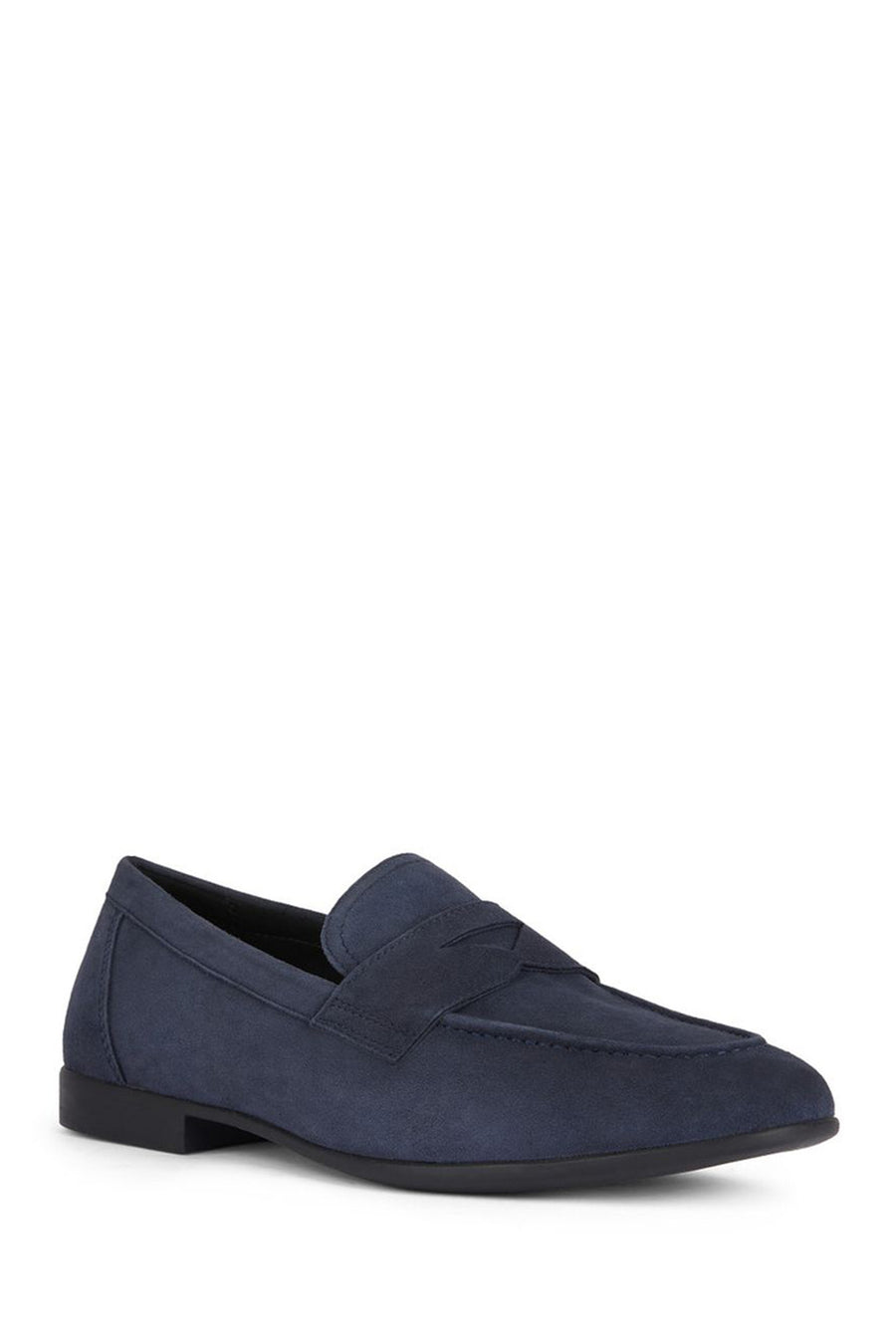 Geox Men's Navy Blue Sapienza Suede Leather Loafer