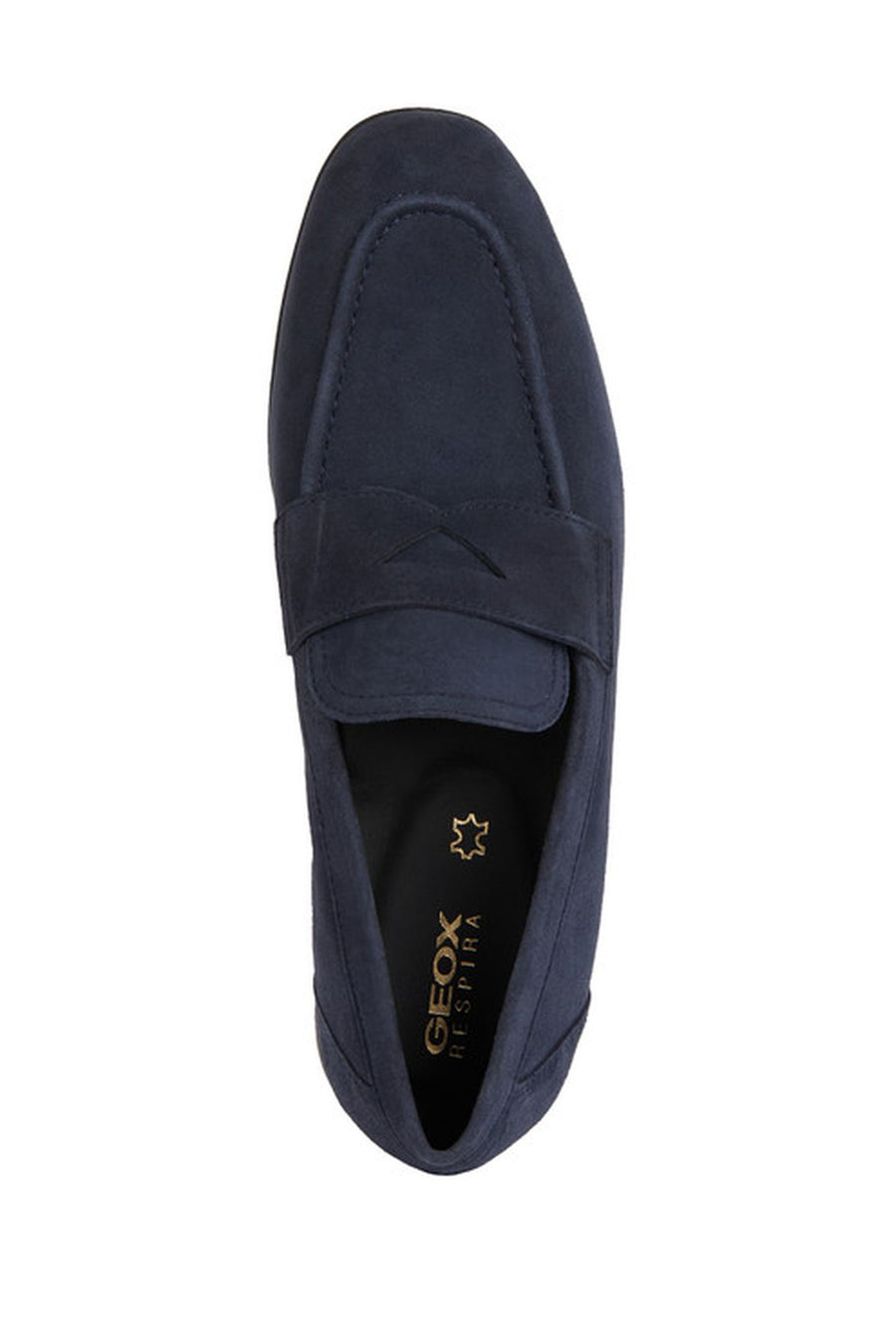 Geox Men's Navy Blue Sapienza Suede Leather Loafer