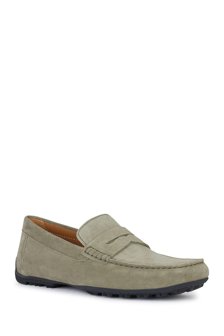 Geox Men's Green Kosmopolis + Grip Suede Leather Casual Loafer