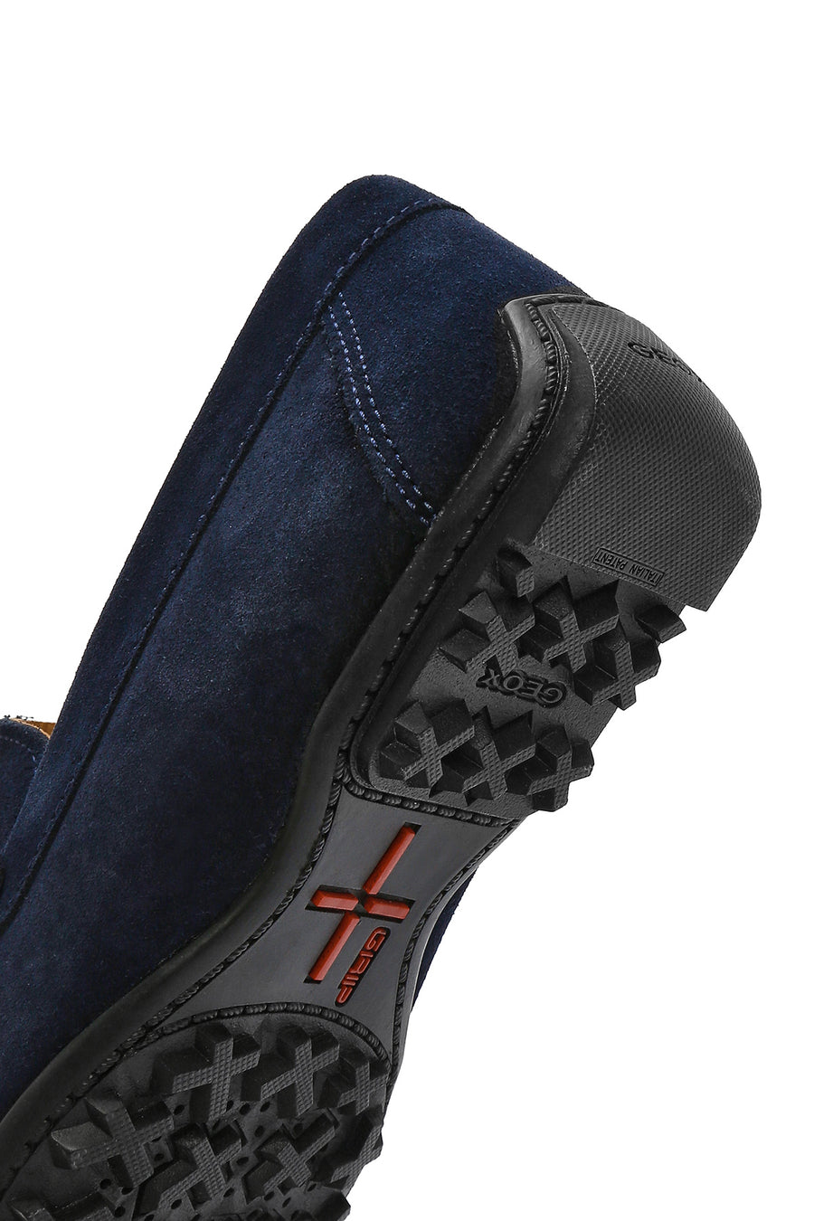 Geox Men's Navy Blue Kosmopolis + Grip Suede Leather Casual Loafer