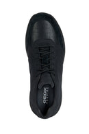 Geox Erkek Siyah Bağcıklı Deri Sneaker | Derimod