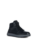 Geox Men's Black Granito Lace-Up Leather Boots | Derimod
