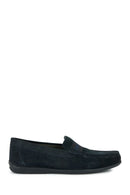 Geox Men's Navy Blue Ascanio Suede Leather Casual Loafer | Derimod