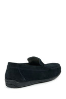 Geox Men's Navy Blue Ascanio Suede Leather Casual Loafer | Derimod