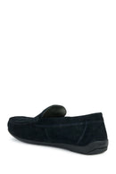Geox Men's Navy Blue Ascanio Suede Leather Casual Loafer | Derimod
