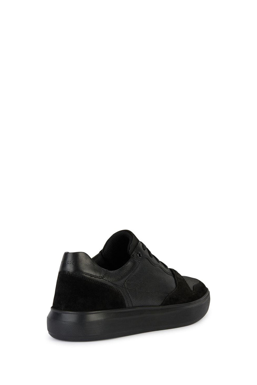 Geox Men's Black Deiven Lace-Up Leather Casual Shoes