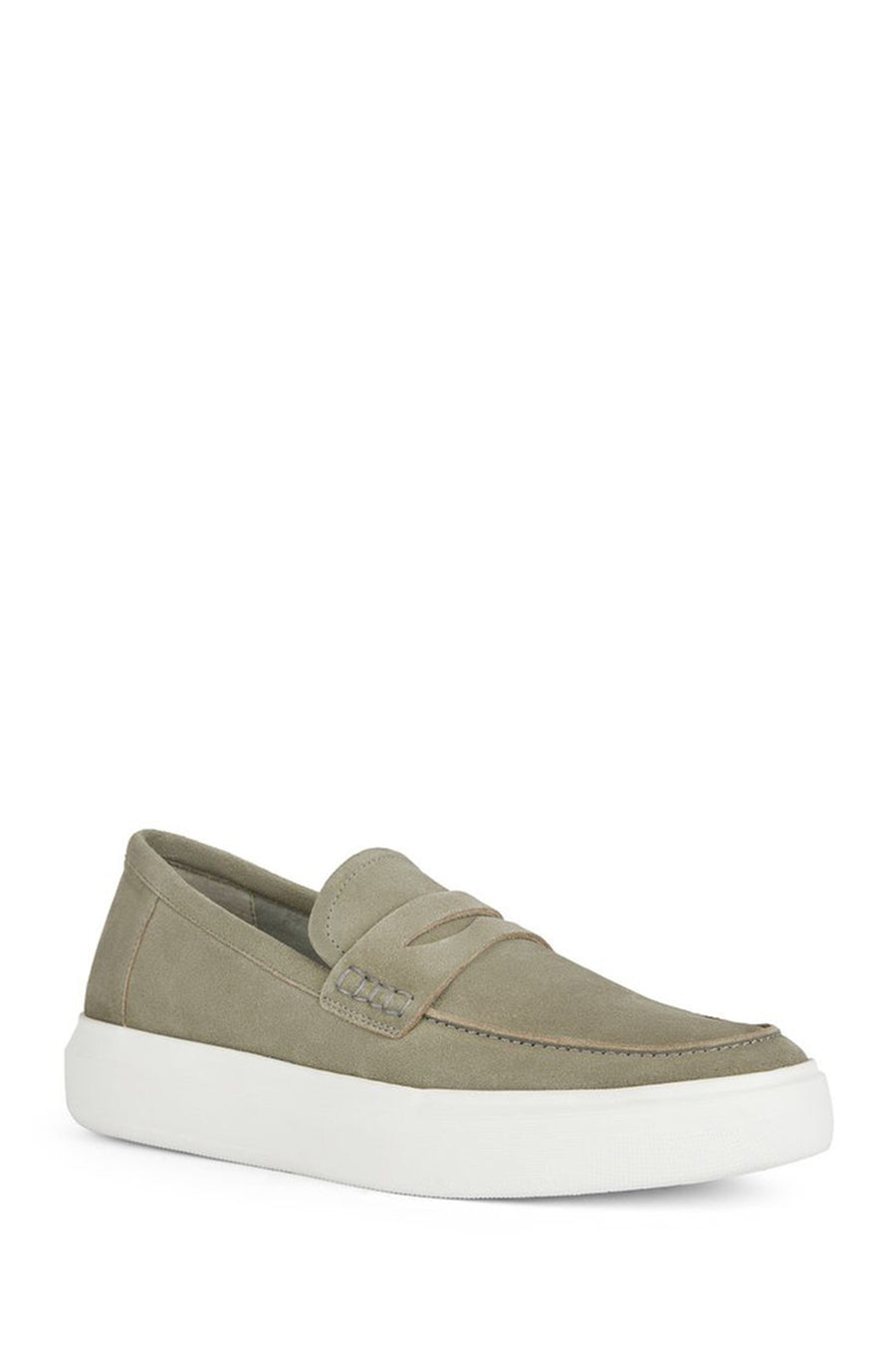 Geox Men's Green Deiven Suede Leather Casual Loafer