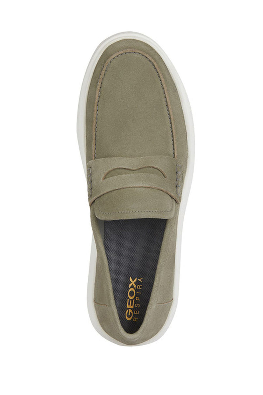 Geox Men's Green Deiven Suede Leather Casual Loafer