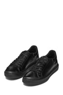 Geox Erkek Siyah Deıven Bağcıklı Deri Casual Sneaker | Derimod