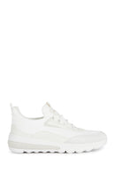Geox Erkek Beyaz Bağcıklı Kalın Tabanlı Kumaş Sneaker | Derimod