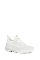 Geox Erkek Beyaz Bağcıklı Kalın Tabanlı Kumaş Sneaker | Derimod