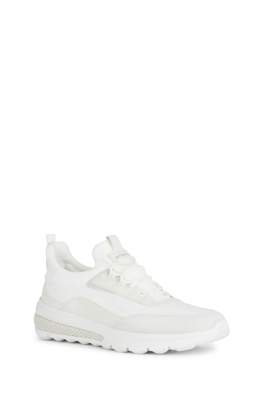 Geox Erkek Beyaz Bağcıklı Kalın Tabanlı Kumaş Sneaker
