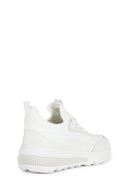 Geox Erkek Beyaz Bağcıklı Kalın Tabanlı Kumaş Sneaker | Derimod