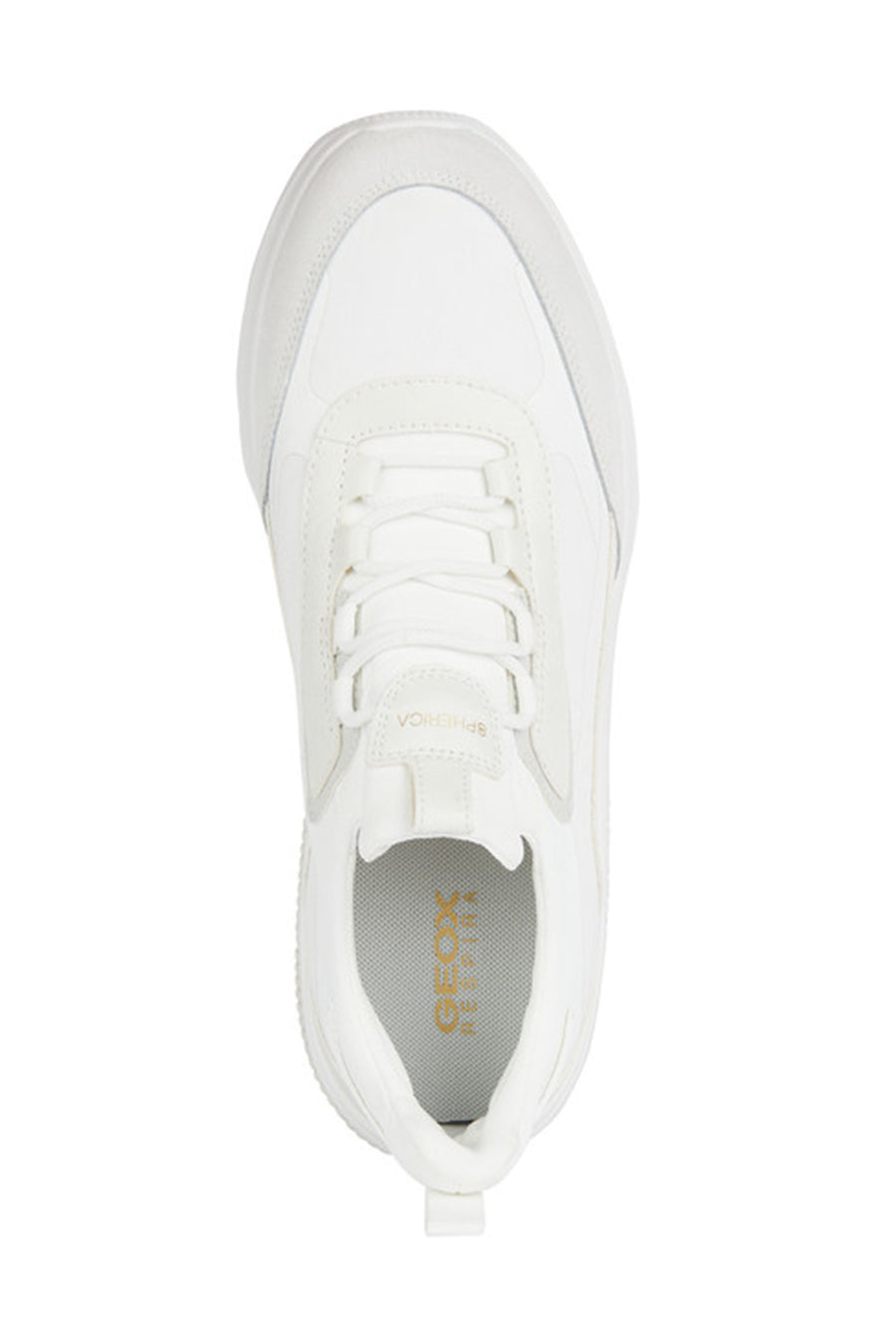 Geox Erkek Beyaz Bağcıklı Kalın Tabanlı Kumaş Sneaker