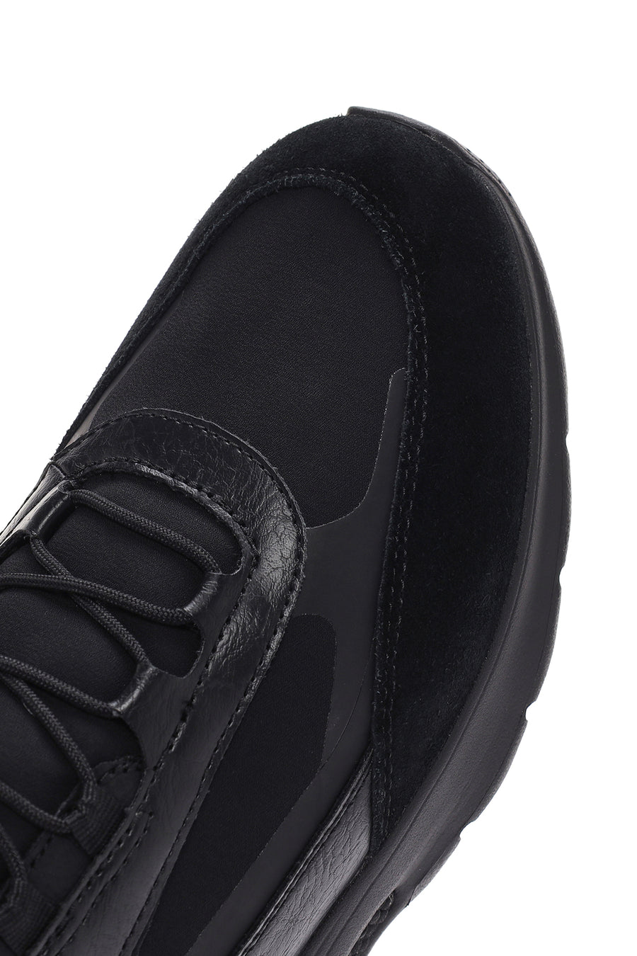 Geox Men's Black Spherica Active Lace-Up Leather Sneaker