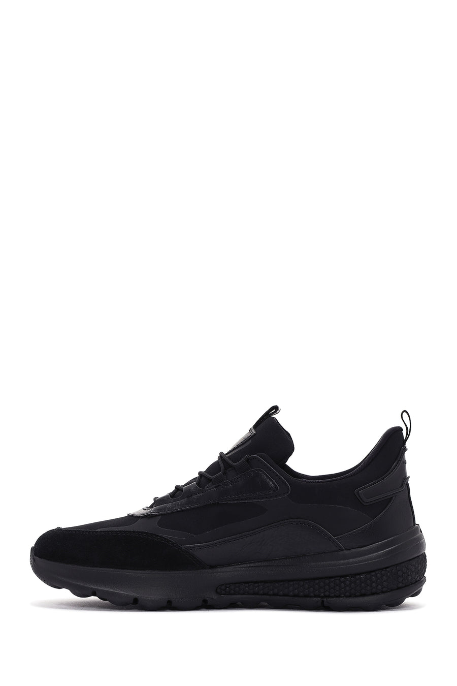 Geox Men's Black Spherica Active Lace-Up Leather Sneaker