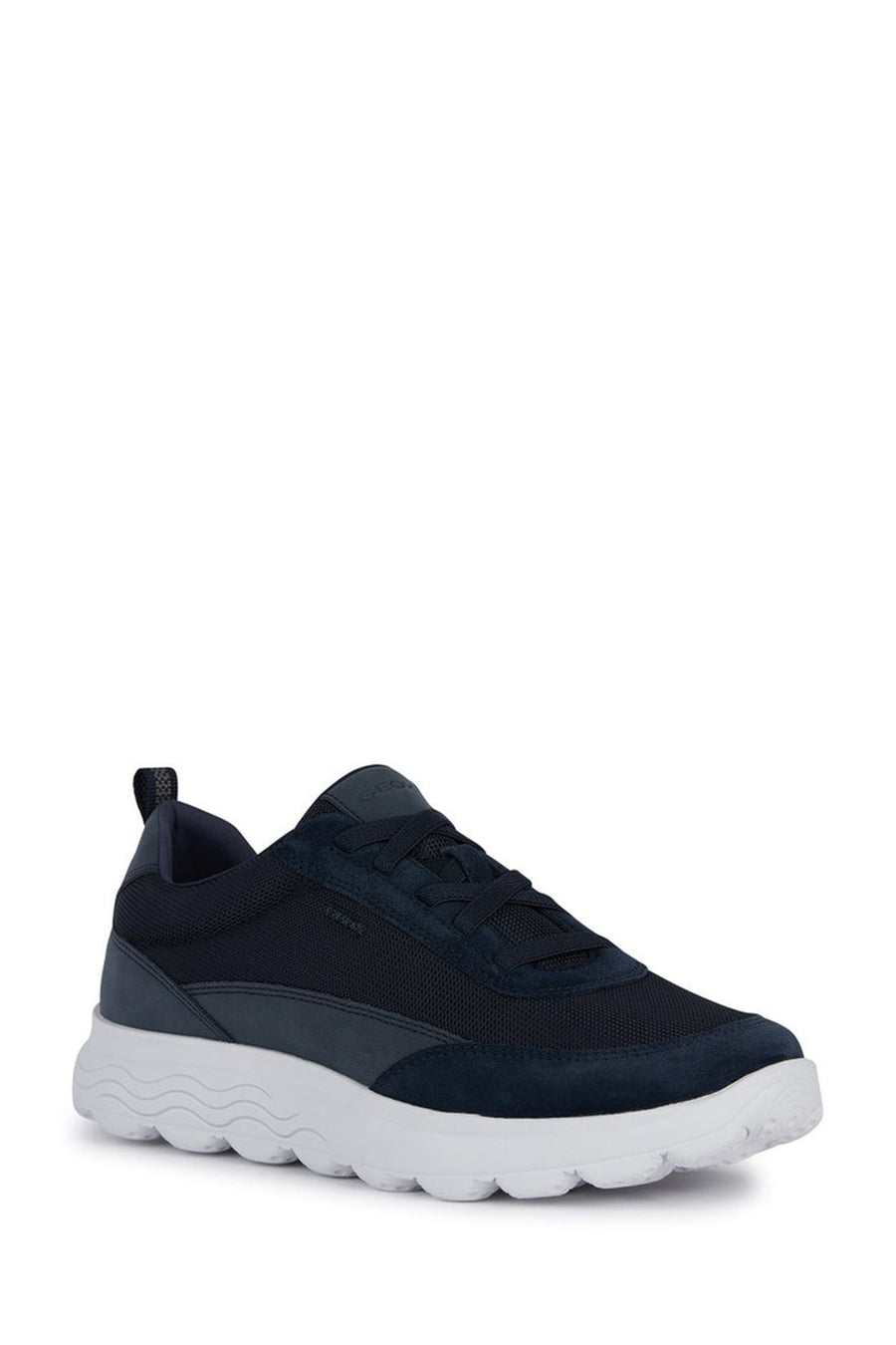 Geox Erkek Lacivert Spherica Bağcıklı Deri Sneaker