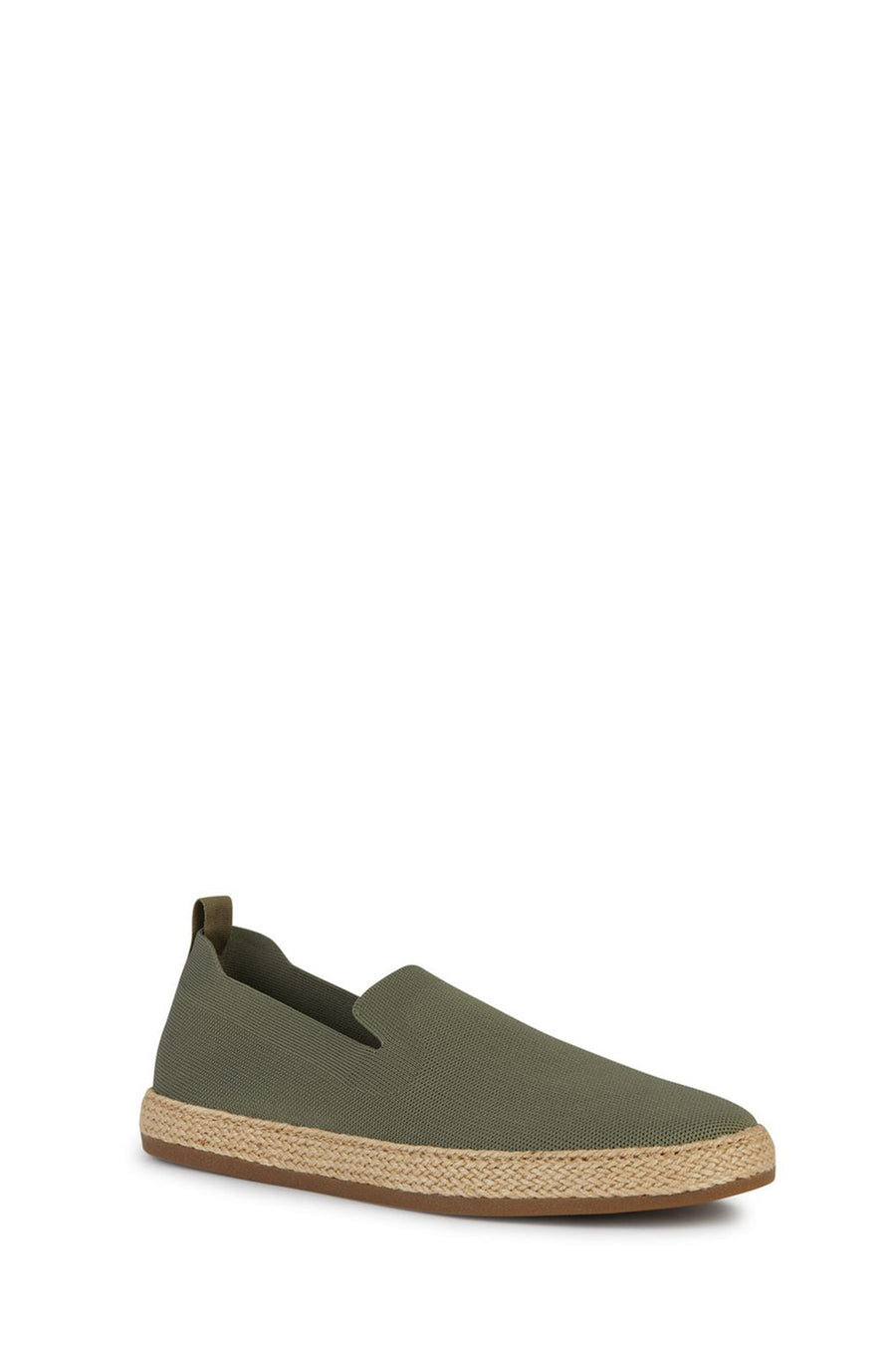 Geox Men's Green Pantelleria Wicker Leather Espadrille